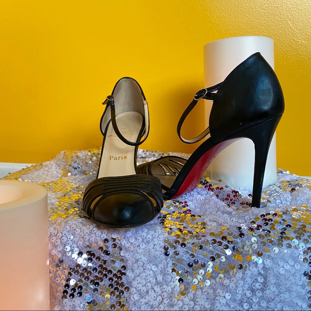 Christian Louboutin Black Leather Heels